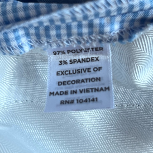 Walter Hagen Men's Checkered Poly Stretch Blue & White Preppy Golf Shorts 38 - Picture 6 of 7